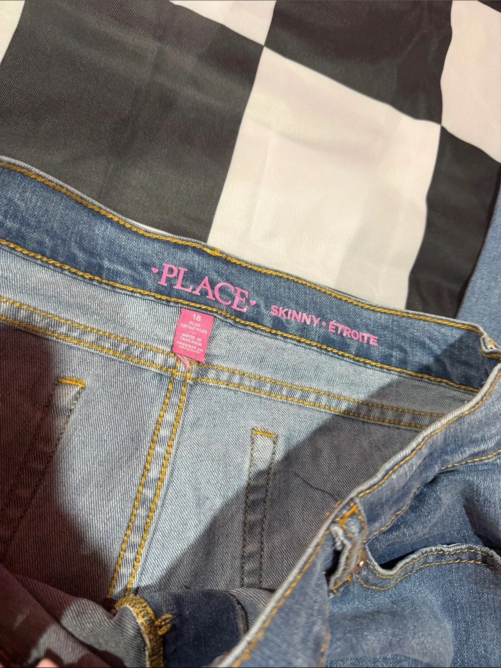 The Children's Place High-Rise Skinny Jeans - Black & Light Blue. 2 pair size18